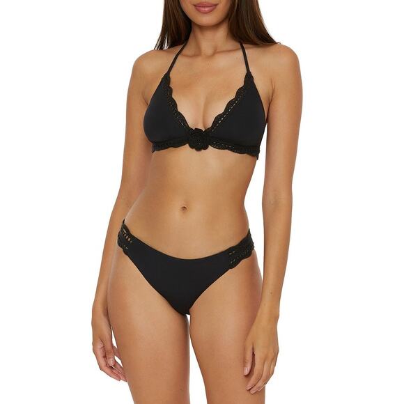 Becca Virtue Colette Avery Banded Scallop Crochet Swim Top Medium - Picture 2 of 8